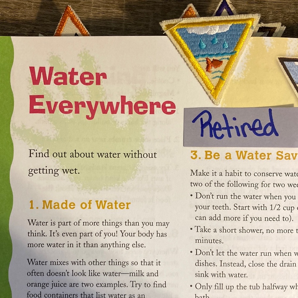 Water Everywhere Yellow Border Try-It 
Girl Scouts Badge Patch